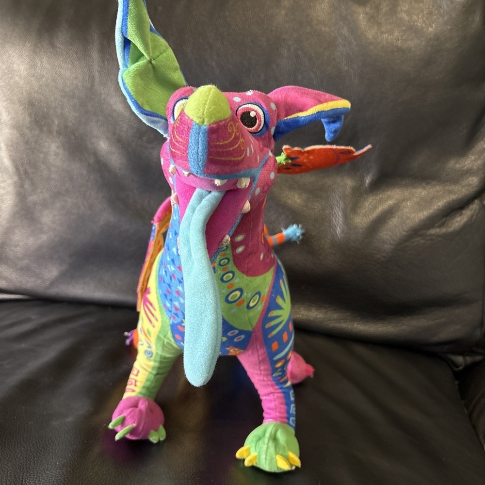 Disney Store Dante Alebrije Plush 15" Pixar Coco Toy Dog Day of the Dead Spirit
